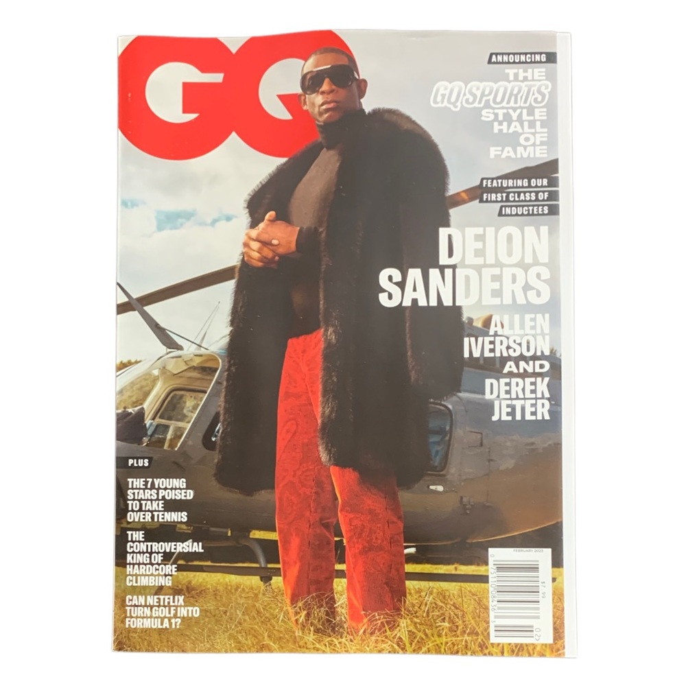 GQ Magazine February 2023 Deion Sanders GQSports Style Hall of Fame Derek Jeter